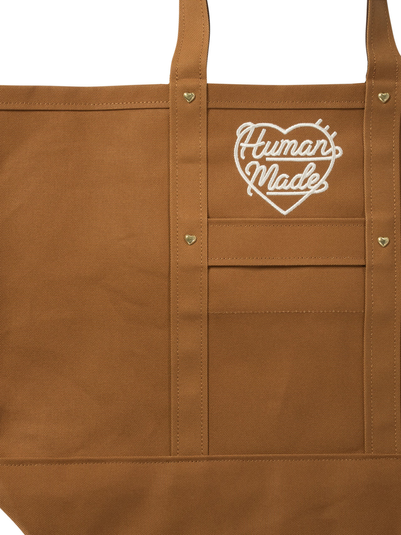 HUMAN MADE Brown Duck Canvas tote bag